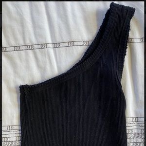 Urban Outfitters One Shoulder Black top